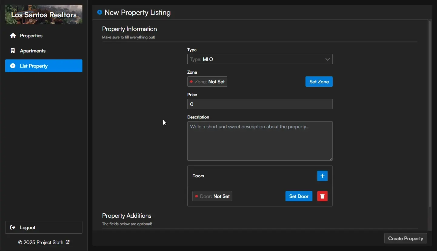 List property page overview